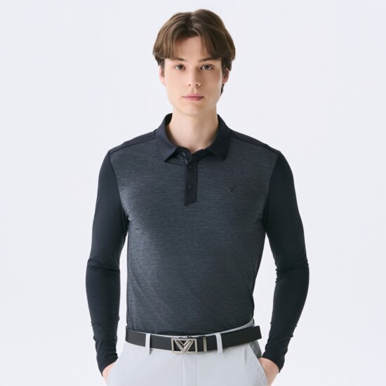 여름 냉감 제에리 배색 긴팔 티셔츠