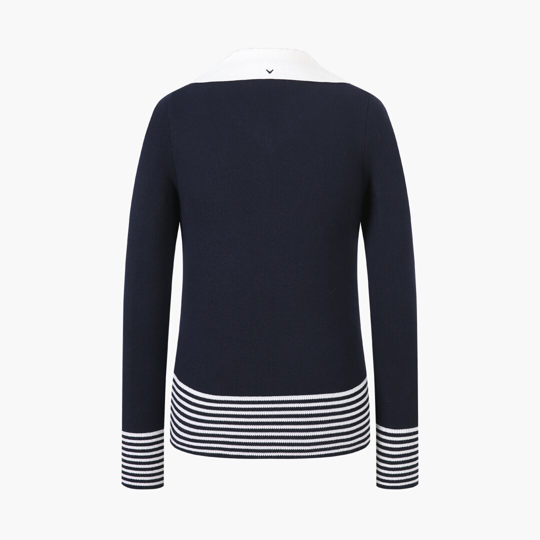 여성 V넥 로고 자카드 니트 셔츠 여성 Callaway Official Callaway Golf Korea Site